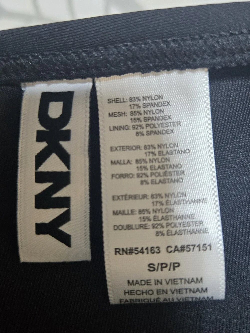 DKNY Black One-Piece Swimsuit Size S With Tummy Compression Removable Cups NWOT - Picture 8 of 9